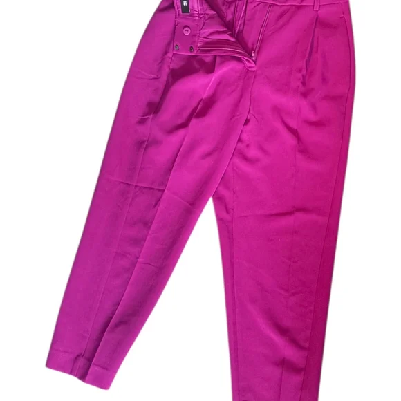 Express Women's Trousers Trio - Magenta, White, Beige 2 NWT 1 New w/o Tags 0S - Picture 2 of 6